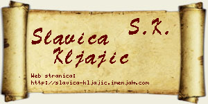 Slavica Kljajić vizit kartica
